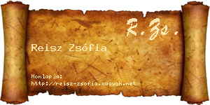 Reisz Zsófia névjegykártya